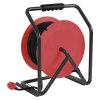 Venkovní prodlužovací kabel na bubnu 50 m / 4 zásuvky / černý / guma / 230 V / 2,5 mm2