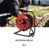 Venkovní prodlužovací kabel na bubnu 50 m / 4 zásuvky / černý / guma / 230 V / 2,5 mm2