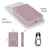 Powerbanka EMOS WI 1046, 10 000 mAh, 20 W+Wireless, lososová