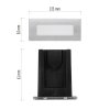 LED orientační vestavné svítidlo AMAL 123×53 2W neutr.bílá,IP65