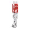 Prodlužovací kabel 1,5 m / 3 zásuvky / bílý / PVC / 1,5 mm2