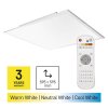 LED přisazené svítidlo RIVI, čtvercové 40W, stmív. se změnou CCT