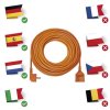 Prodlužovací kabel 30 m / 1 zásuvka / oranžový / PVC / 250 V / 1,5 mm2