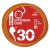 Prodlužovací kabel 30 m / 1 zásuvka / oranžový / PVC / 250 V / 1,5 mm2