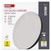 LED přisazené svítidlo DIONI kruhové, černé, 18W, se změnou CCT
