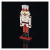 LED dřevěný louskáček, 29 cm, 1× CR2032, vnitřní, teplá bílá
