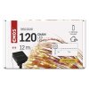 LED nano řetěz se solárním panelem, měděný, 12 m, venkovní i vnitřní, teplá bílá, časovač