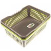 košík A4 38,5x25,7x 6,6cm, prolamovaný, 3barvy, plast