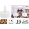 svíčka LED 4x4x2cm čajová 2ks, časovač, vč. bater.