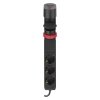 Prodlužovací kabel 1,5 m/3 zásuvky/vypínač/uchycení na stůl/USB/černý/PVC/1,5 mm2