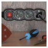 Prodlužovací kabel 3 m / 5 zásuvek / s vypínačem / černý / PVC / 1 mm2