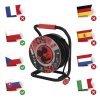 Venkovní prodlužovací kabel na bubnu 50 m / 4 zás. / černý / guma-neopren / 230V / 1,5 mm2