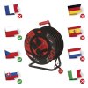 Venkovní prodlužovací kabel na bubnu 50 m / 4 zás. / černý / guma-neopren / 230V / 2,5 mm2