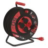 Venkovní prodlužovací kabel na bubnu 50 m / 4 zás. / černý / guma-neopren / 230V / 2,5 mm2