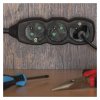 Prodlužovací kabel 2 m / 5 zásuvek / černý / PVC / 1 mm2
