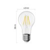 LED žárovka Filament A60 / E27 / 3,4 W (40 W) / 470 lm / teplá bílá