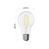 LED žárovka Filament A60 / E27 / 5,9 W (60 W) / 806 lm / teplá bílá
