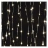 LED vánoční drop řetěz – záclona, 2,9x2 m, venkovní i vnitřní, teplá bílá, programy