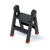 Schůdky TITAN LADDER 47,0x43,5x63,0cm oboustranné - barva: černá s červenými prvky