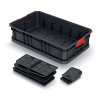 Modulární přepravní box s přepážkami MODULAR SOLUTION 520x327x125 mm - barva: černá