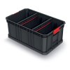 Modulární přepravní box s 2 přepážkami MODULAR SOLUTION 520x329x210 mm - barva: černá