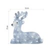 LED vánoční jelínek, 27 cm, venkovní i vnitřní, studená bílá, časovač