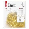 LED vánoční drop řetěz – záclona, 1,7x1,5 m, venkovní i vnitřní, teplá bílá, programy