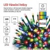 LED vánoční řetěz, 12 m, venkovní i vnitřní, multicolor, programy, časovač