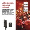 LED vánoční řetěz, 50 m, venkovní i vnitřní, multicolor, programy, časovač
