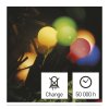 LED vánoční cherry řetěz – kuličky, 30 m, venkovní i vnitřní, multicolor, programy,časovač