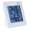 Digitální teploměr s vlhkoměrem, bezdrátové čidlo, budík, datum E0114