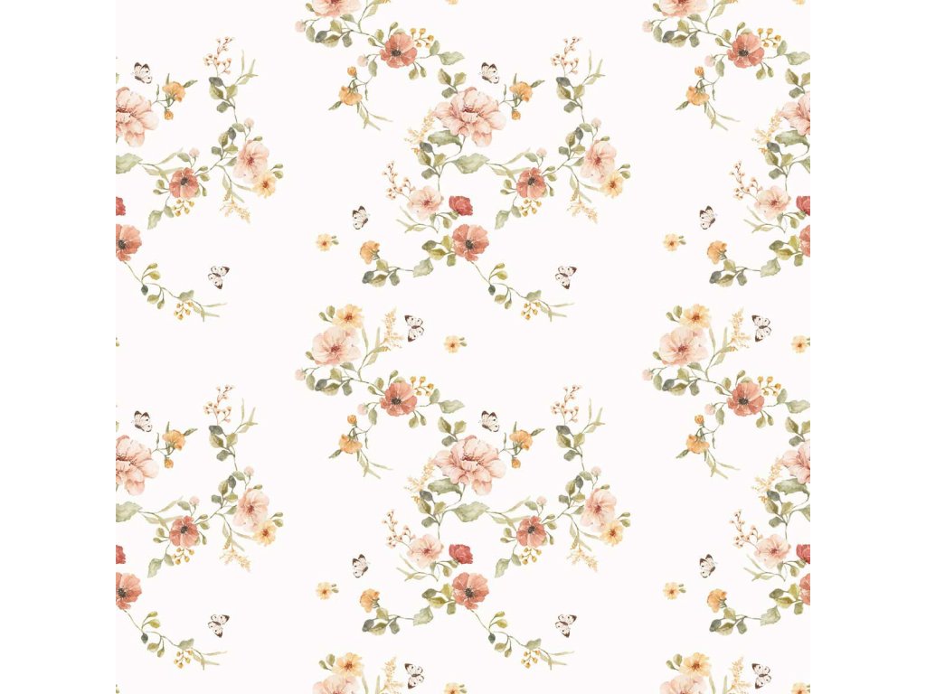 vintage Floral tapeta květinová