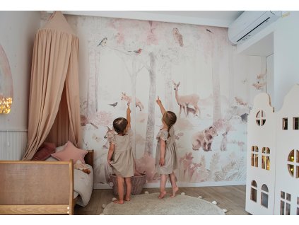 tapeta pro holčičku se zvířátky