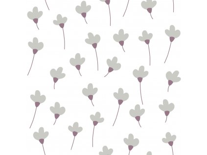 Dekornik Daisies On White Wallpaper tapeta s jemnými květy
