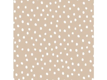béžová tapeta dětská s puntíky Dekornik Dots
