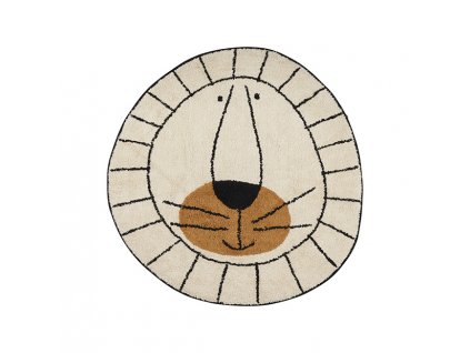 Ručně vyráběný bavlněný dětský koberec Tapis Petit Lion Natural