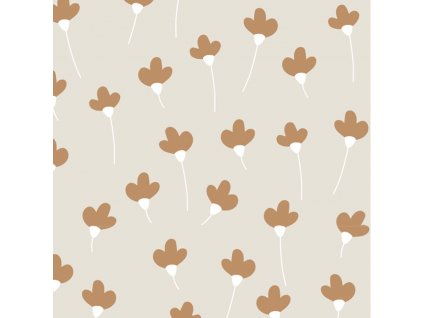 Wallpaper Daisies Beige Cinnamon