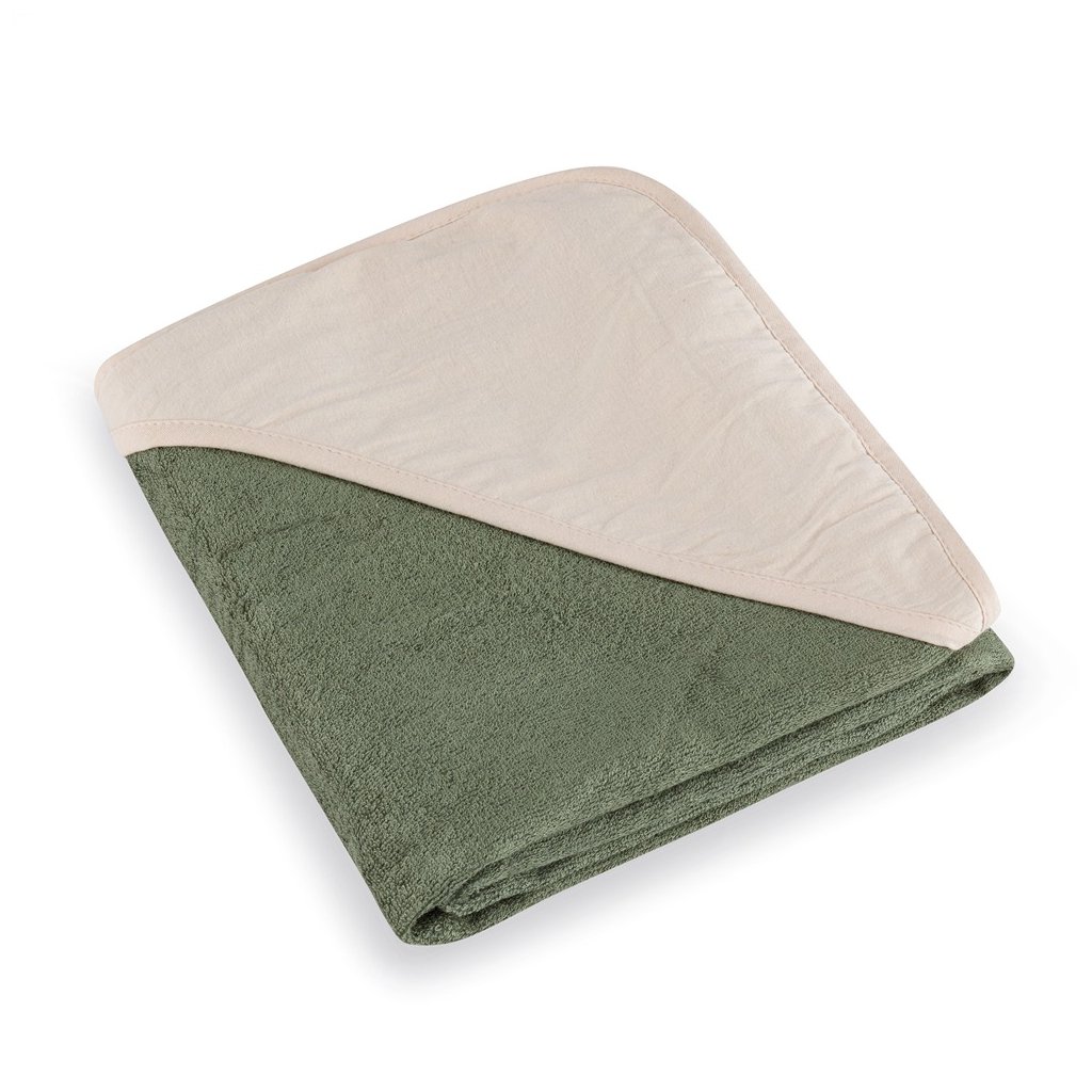 PETITE&MARS Osuška bambusová s kapucňou Loulou Botanic Tones 100 x 100 cm