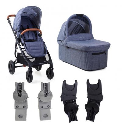 VALCO BABY Kočík kombinovaný Trend 4 Ultra Denim vrátane adaptérov k autosedačke