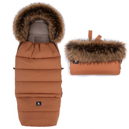 COTTONMOOSE Set fusak a rukávnik na kočík Combi Yukon Amber