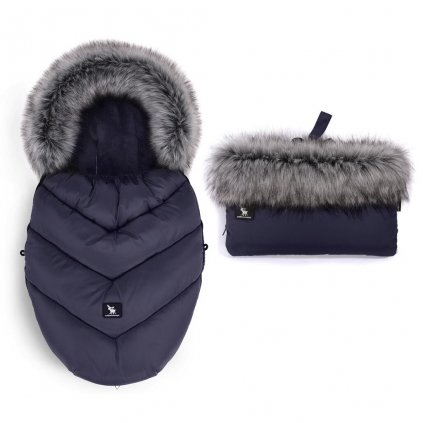 COTTONMOOSE Set fusak a rukávnik na kočík Moose MINI Yukon Graphite