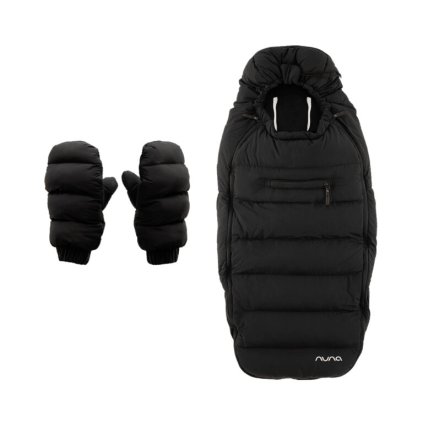 Nuna winter stroller set footmuff & gloves w/bag