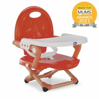 CHICCO Jedálenská stolička na stoličku Pocket Snack - Poppy red