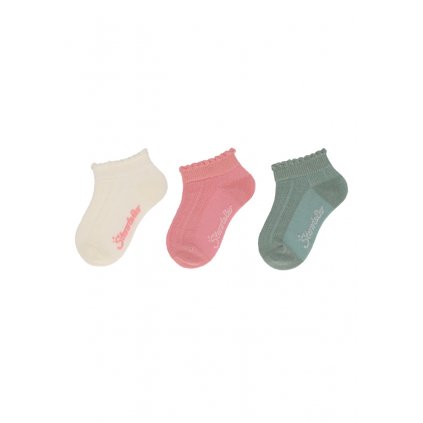 STERNTALER Ponožky nízke 3ks v baleníé ecru dievča veľ. 18 6-12m