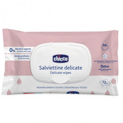 CHICCO Detské vlhčené obrúsky Delicate s harmančekom 72 ks