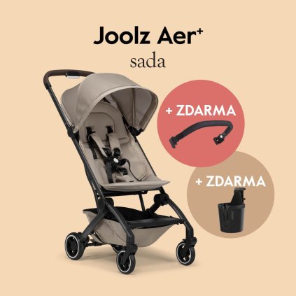 Joolz AER+ kočík | Sandy taupe l SET s madlom a držiakom na nápoj