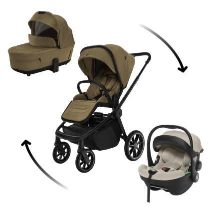 ZOPA Set kočík Move Cross 5 + hlboká korba Move XL 5 + autosedačka XM podľa vlastného výberu, Toffee Brown