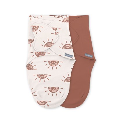 INGENUITY Zavinovačka SwaddleMe™ Ulitka bavlna Rising sun 2ks 0,5 TOG 0-3m