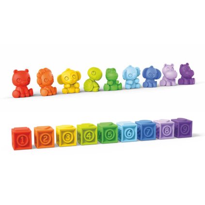 BRIGHT STARTS Hračka multisenzorická kocky set Cubes & Cuties™ 18ks, 3m+