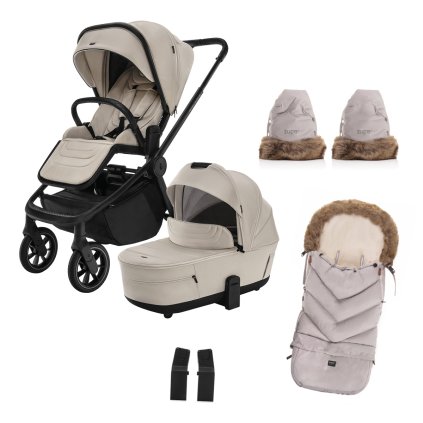 ZOPA Sada Move Cross 5 + hlboká korba Move XL 5 + darčeky, Ivory Beige